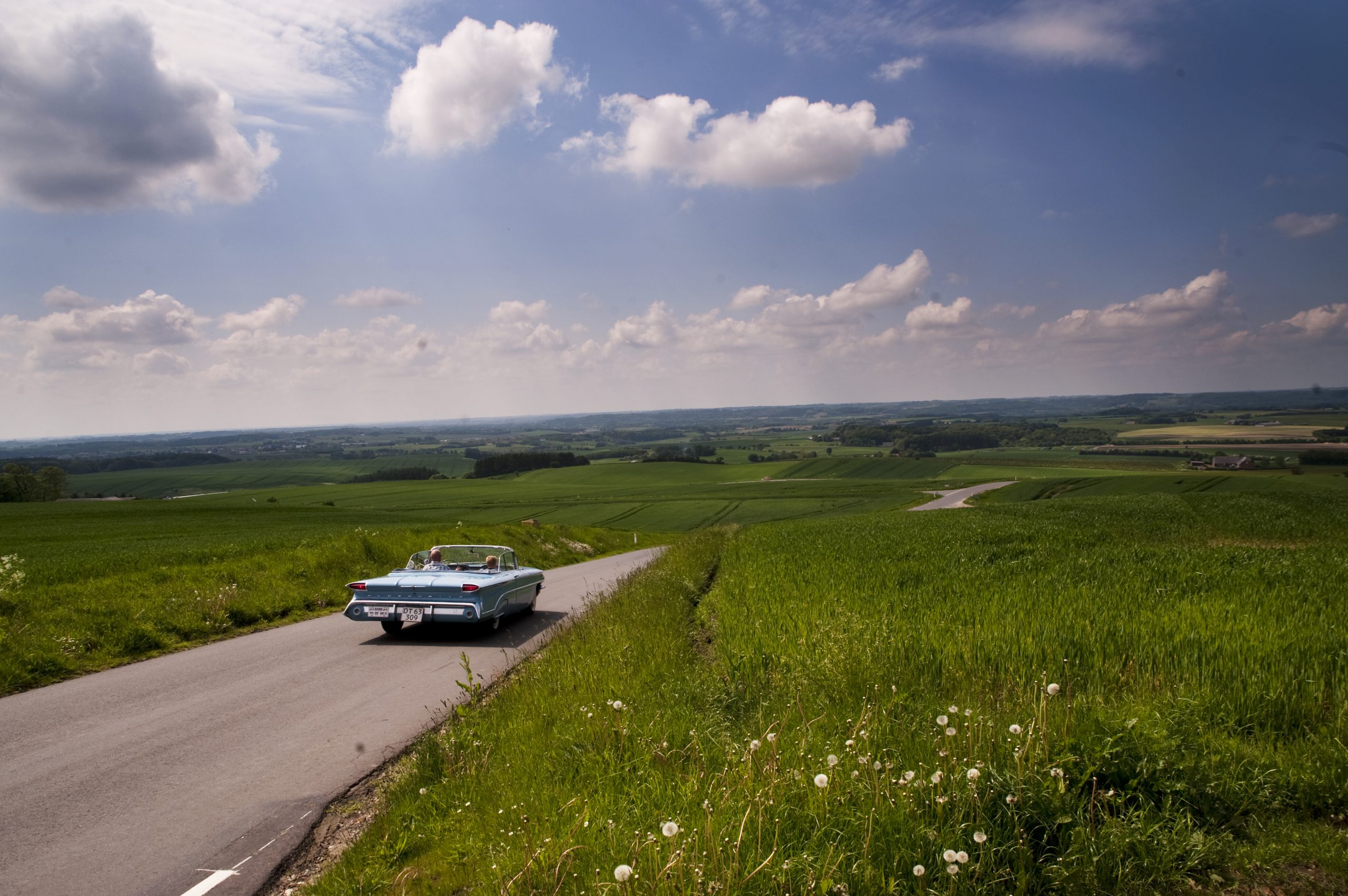 Natur, sommer, himmel, landskab, bil, bredformat